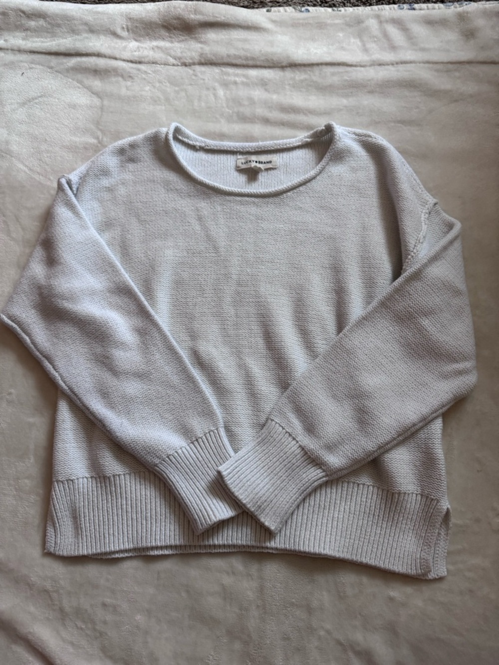 Women’s Small White Crewneck Sweater - Lucky Brand